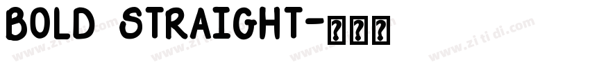 bold straight字体转换